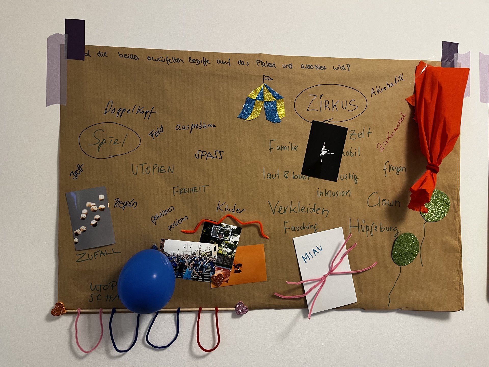 Plakat vom Workshoptag 1