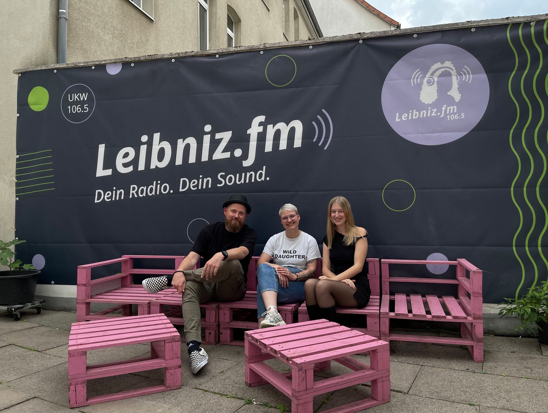 Tobi Lüttig, Moderation Karolina und Christine Preitauer bei Leibniz.fm